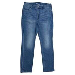 Old Navy Wow Straight Jeans High Rise Medium Wash Denim Casual Minimalist Sz 12